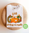 With God All Things Are Possible, Fall Season, Love God, Digital Files, Png Sublimation