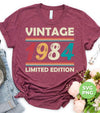 Vintage Birthday, 1984 Birthday, Retro 1984, Retro Birthday, Digital Files, Png Sublimation