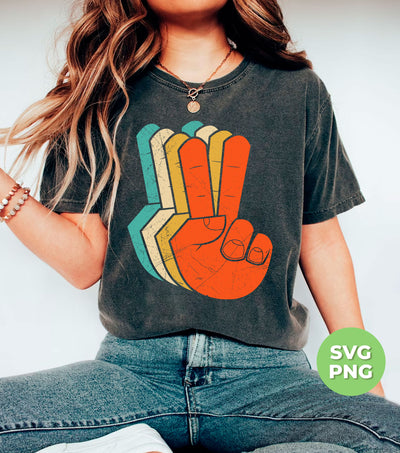 Peace Sign, Retro Peace Sign, Love Peace, Say Hi, Digital Files, Png Sublimation