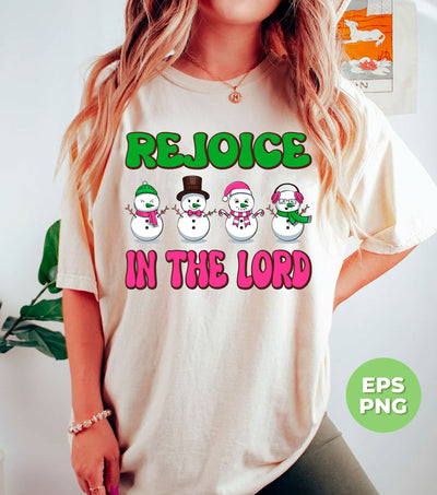 Rejoice In The Lord, Love Snowman, Four Snowman, Set Of Snowman, Digital Files, Png Sublimation