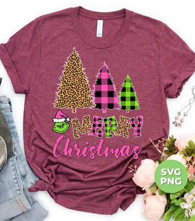 Leopard Christmas, Plaid Christmas, Trendy Grinch, Digital Files, Png Sublimation