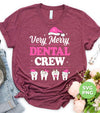 Very Merry Dental Crew, Set Of Tooth, Trendy Christmas, Digital Files, Png Sublimation