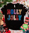 Holly Jolly, Sequin Holly Jolly, Blink Glitter Christmas, Digital Files, Png Sublimation