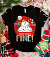 It's Fine, Everythings Fine, Melting Snowman, Plaid Xmas, Digital Files, Png Sublimation