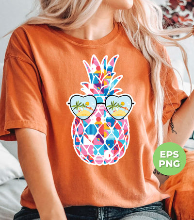 Watercolor Pineapple, Heart Sunglasses, Summer Vibes, Xmas Vibe, Digital Files, Png Sublimation