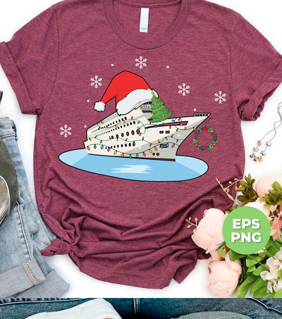 Shipping Cruise, Cruise Xmas, Love Cruise, Xmas Hat, Digital Files, Png Sublimation