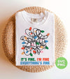 I'm Fine, It's Fine, Everything's Fine, Messy Xmas Light Line, Png Sublimation