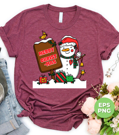 Merry Christmas With Snowman, Cute Snowman, Funny Xmas, Trendy Christmas, Png Sublimation