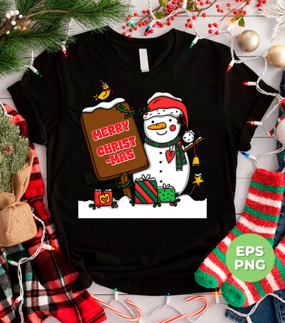 Merry Christmas With Snowman, Cute Snowman, Funny Xmas, Trendy Christmas, Png Sublimation