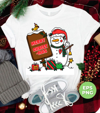 Merry Christmas With Snowman, Cute Snowman, Funny Xmas, Trendy Christmas, Png Sublimation