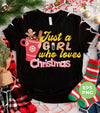 Just A Girl Who Loves Christmas, Hot Cocoa Cup, Gingerbread Xmas, Trendy Christmas, Png Sublimation