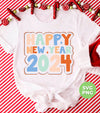 Happy New Year, 2024 New Year, Bling New Year, Blink 2024, Png Sublimation