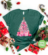 Watercolor Xmas Tree, Pinky Xmas Tree, Pink Gift Boxes, Trendy Christmas, Png Sublimation