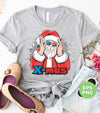 Cool Xmas, Cool Santa, American Santa, Santa From Wallhole, Trendy Christmas, Png Sublimation