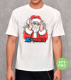 Cool Xmas, Cool Santa, American Santa, Santa From Wallhole, Trendy Christmas, Png Sublimation