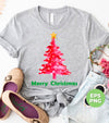 Pink Christmas Tree, Watercolor Xmas Tree, Trendy Xmas Tree, Trendy Christmas, Png Sublimation