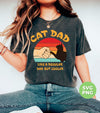 Cat Dad, Like A Regular Dad But Cooler, Cat Lover, Retro Cat, Png Sublimation