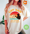 Cat Dad, Like A Regular Dad But Cooler, Cat Lover, Retro Cat, Png Sublimation