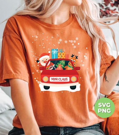 Mini Claus, Christmas On A Car, Xmas Is Coming, Trendy Christmas, Png Sublimation