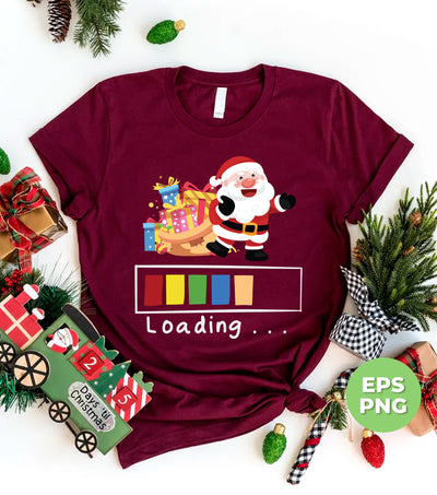 Loading To Christmas Season, Cute Santa Bring Gifts, Trendy Christmas, Png Sublimation