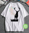 Butterfly From Deer, Wild Deer Lover, Happyness From Deer, Png Sublimation