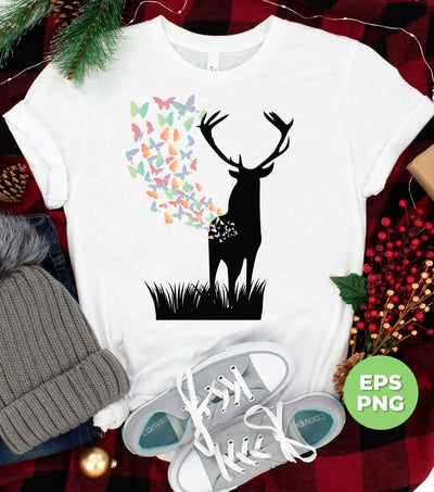 Butterfly From Deer, Wild Deer Lover, Happyness From Deer, Png Sublimation