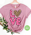 Love Heart Design, Leopard Pattern, Valentine's Day, Trendy Valentine, Png Sublimation