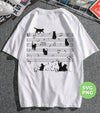 Cat Funny Music Note, Party Lover, Black Cat Love Music, Png Sublimation