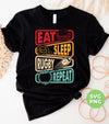 Eat, Sleep, Rugby, Repeat, Retro Rugby, Rugby Lover, Png Sublimation