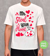 Miss Melt Your Heart, Mr Steal Your Heart, Heart Bag, Trendy Valentine, Png Sublimation