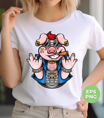 Gangster Pig, Cool Pig, Love Pig, Cute Pig, Pig Lover, Png Sublimation