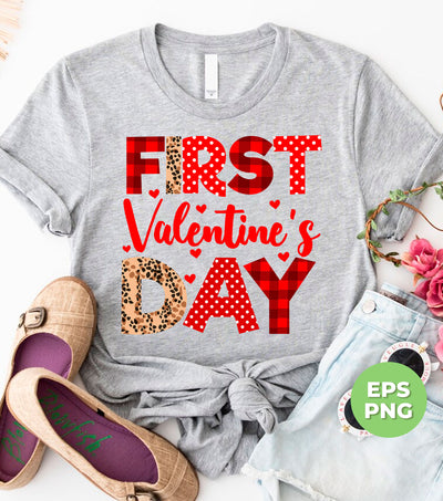 First Valentine's Day, Cute Valentine, Heart Pattern, Trendy Valentine, Png Sublimation