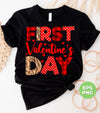 First Valentine's Day, Cute Valentine, Heart Pattern, Trendy Valentine, Png Sublimation