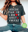 I Love You Alphabet, Valentine Alphabet, Love Valentine, Digital Files, Png Sublimation