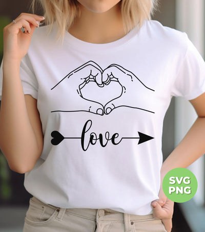 Heart Sign, Love Narrow, Cupid Narrow, Hand Make Heart, Digital Files, Png Sublimation