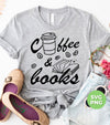 Coffee And Books, Love Coffee, Love Books, Coffee Lover, Digital Files, Png Sublimation