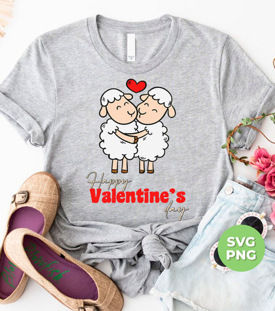 Happy Valentine's Day, Sheep Valentine, Valentine Sheep, Digital Files, Png Sublimation