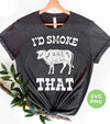 I'd Smoke That, Love Cow, Cow Cut Out, Cow Lover, Digital Files, Png Sublimation