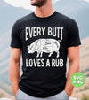 Every Butt Loves A Rub! This digital file features a pig cut out design, perfect for pork lovers. Sublimate it onto any surface for a fun and unique touch.