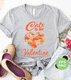 Cats Is My Valentine, Cute Cats, Cats Lover, Cats Bundle, Cats In Heart, Digital Files, Png Sublimation