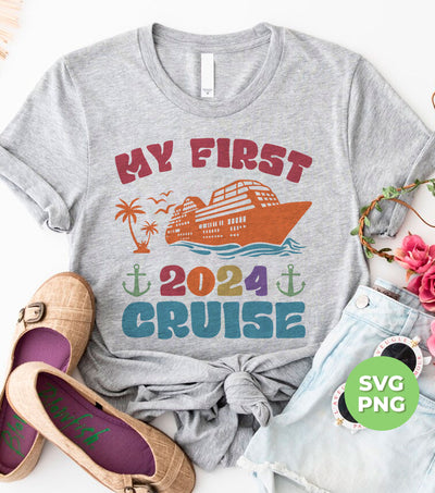 My First 2024 Cruise, Love Boat, Retro Cruise, 2024 Cruise, Digital Files, Png Sublimation