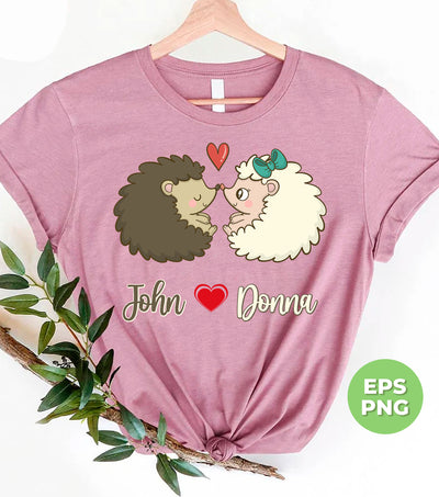 Personalized Couple Name, Hedgehog Couple, Hedgehog Lover, Digital Files, Png Sublimation