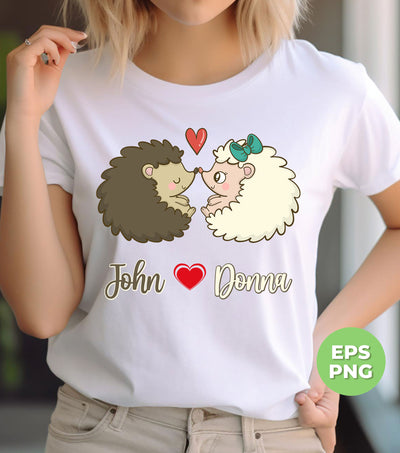 Personalized Couple Name, Hedgehog Couple, Hedgehog Lover, Digital Files, Png Sublimation