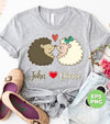 Personalized Couple Name, Hedgehog Couple, Hedgehog Lover, Digital Files, Png Sublimation