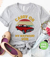 Carry On My Wayward Son, Red Car, Classic Car, Digital Files, Png Sublimation