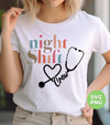 Night Shift Crew, Love Nurse, Nurse Lover, Nurse Element, Digital Files, Png Sublimation