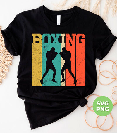 Boxing Lover, Love Boxing, Boxing Silhouette, Retro Boxing, Digital Files, Png Sublimation