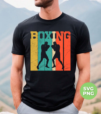 Boxing Lover, Love Boxing, Boxing Silhouette, Retro Boxing, Digital Files, Png Sublimation