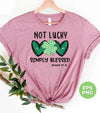 Not Lucky, Simply Blessed, St. Patrick, Saint Patrick, Glitter Green Heart, Digital Files, Png Sublimation