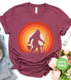 Big Foot Silhouette, Retro Big Foot, Big Foot Fishing, Digital Files, Png Sublimation